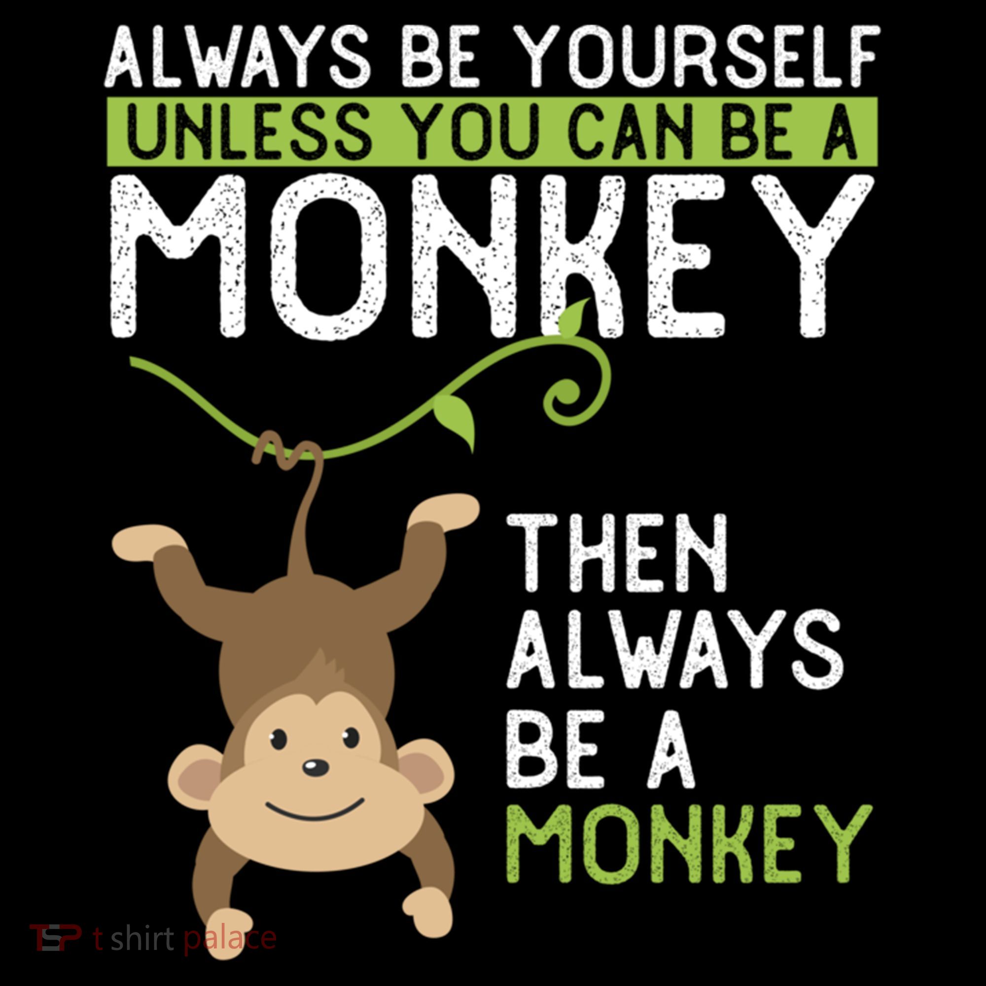 Monkey Gift Be Yourself Unless Be A Monkey Gift USA-Made Doggie Bandana