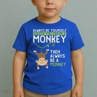 Monkey Gift Be Yourself Unless Be A Monkey Gift Toddler T-Shirt thumb 2