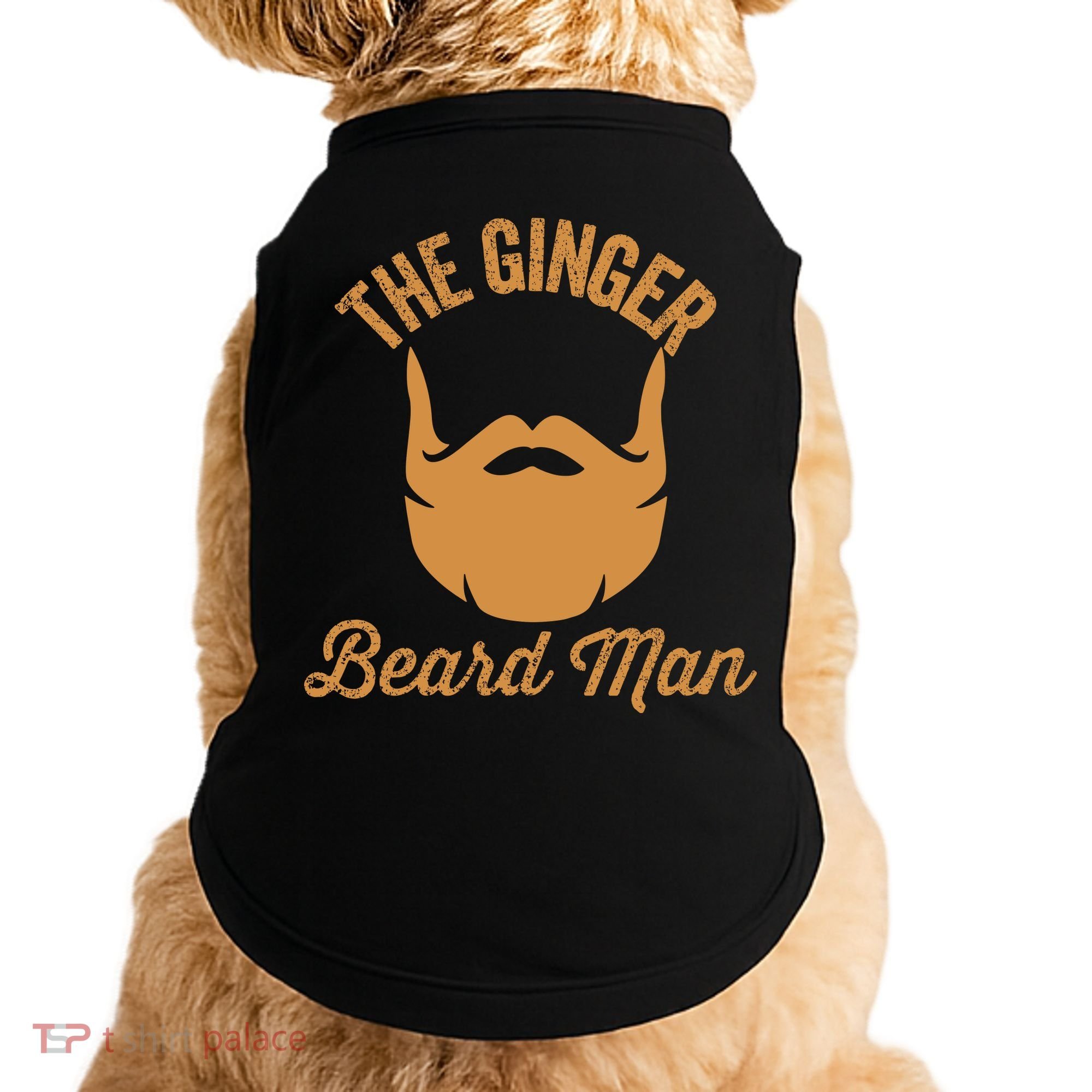 Mens Ginger Beard Man Funny Redhead Irish Bearded Men Gift Doggie Tank