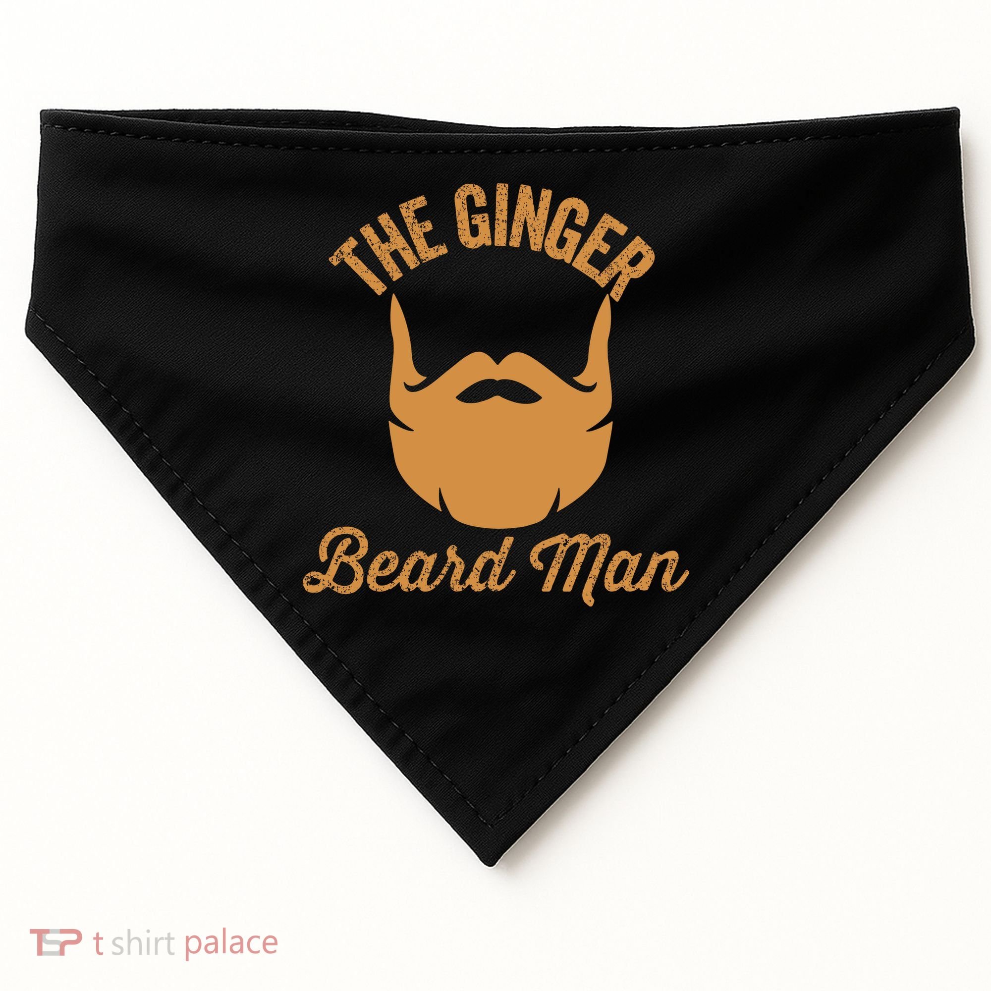 Mens Ginger Beard Man Funny Redhead Irish Bearded Men Gift USA-Made Doggie Bandana