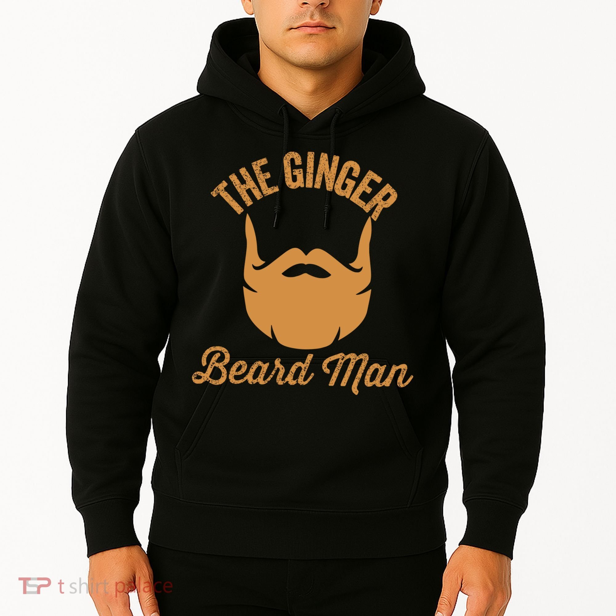 Mens Ginger Beard Man Funny Redhead Irish Bearded Men Gift Hoodie
