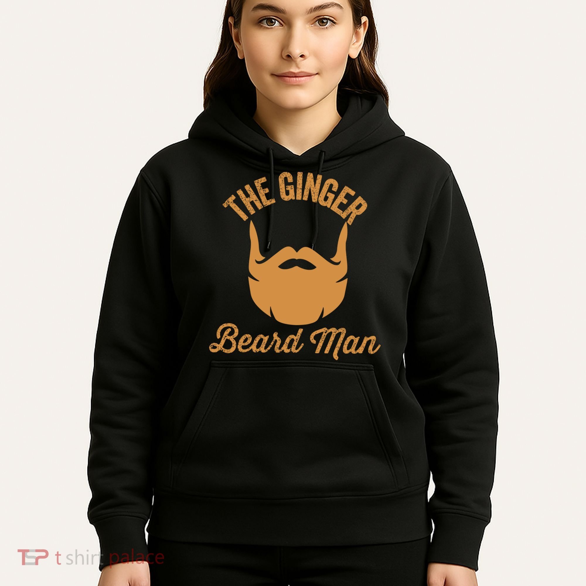 Mens Ginger Beard Man Funny Redhead Irish Bearded Men Gift Hoodie