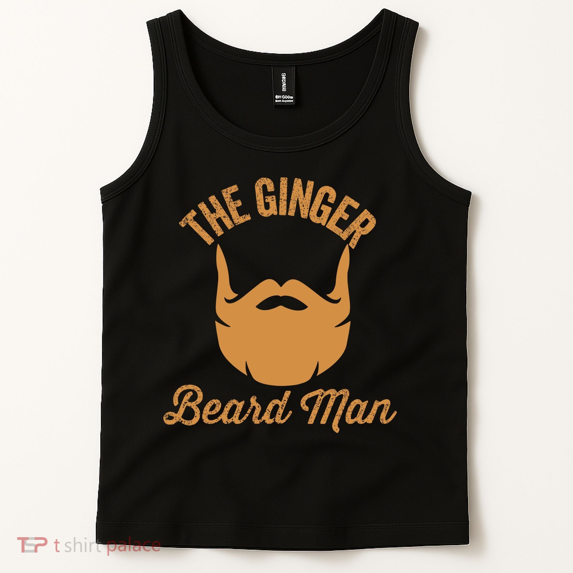 Mens Ginger Beard Man Funny Redhead Irish Bearded Men Gift Tank Top