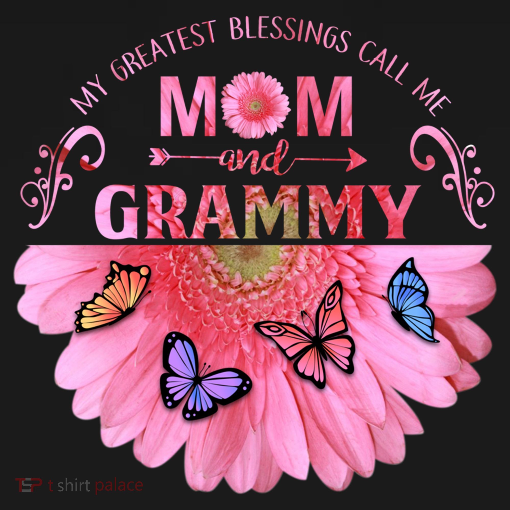 My Greatest Blessings Call Me Mom And Grammy Flower Gift Women's Hoodie