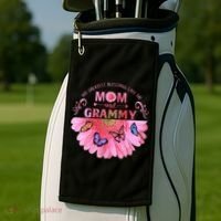 My Greatest Blessings Call Me Mom And Grammy Flower Gift Golf Towel thumb 2