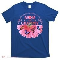 My Greatest Blessings Call Me Mom And Grammy Flower Gift T-Shirt thumb 0