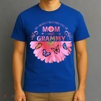 My Greatest Blessings Call Me Mom And Grammy Flower Gift T-Shirt thumb 3