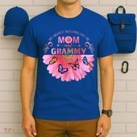 My Greatest Blessings Call Me Mom And Grammy Flower Gift T-Shirt thumb 6