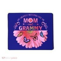 My Greatest Blessings Call Me Mom And Grammy Flower Gift Mousepad thumb 0