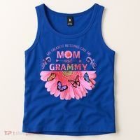 My Greatest Blessings Call Me Mom And Grammy Flower Gift Tank Top thumb 2