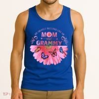My Greatest Blessings Call Me Mom And Grammy Flower Gift Tank Top thumb 3