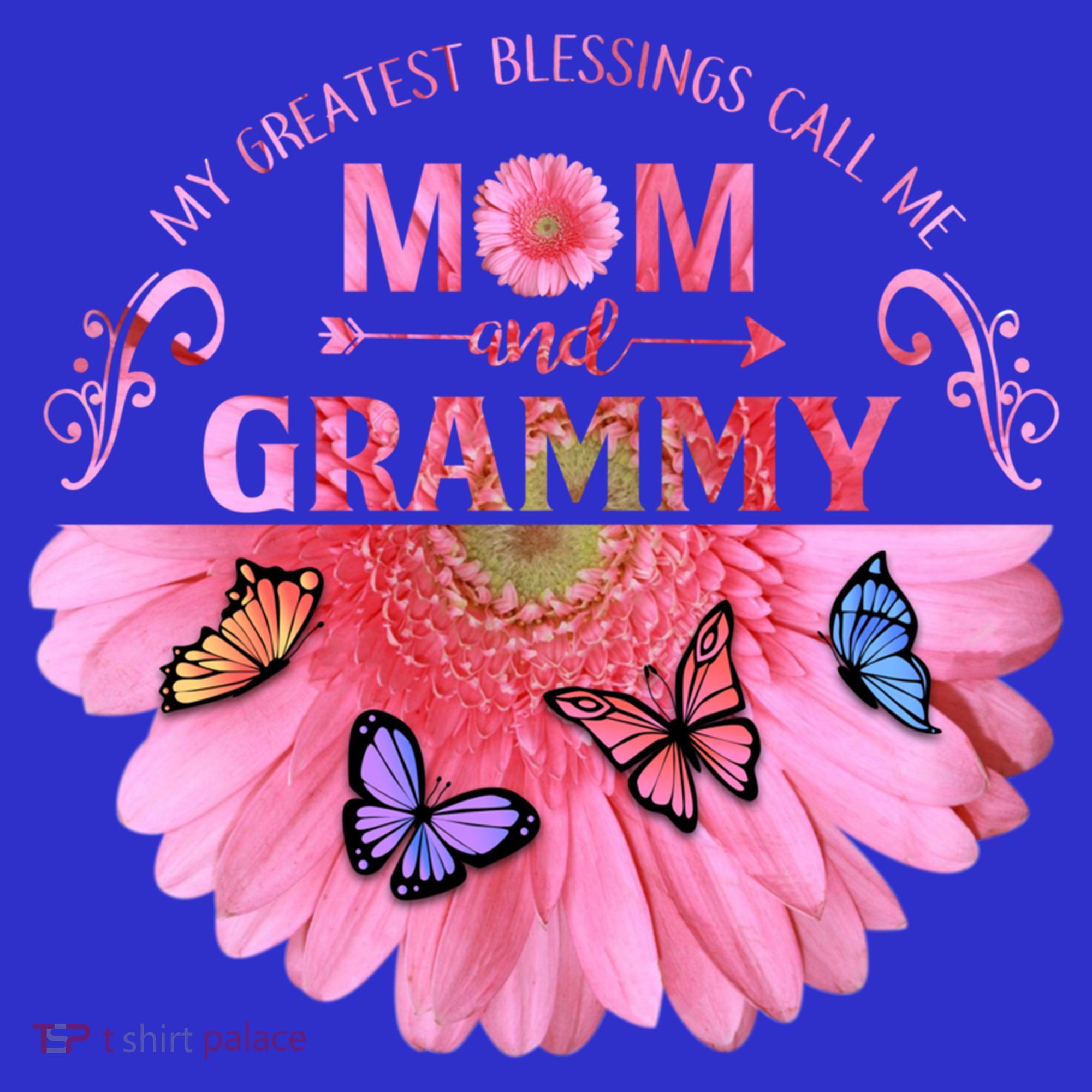 My Greatest Blessings Call Me Mom And Grammy Flower Gift Visor