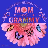 My Greatest Blessings Call Me Mom And Grammy Flower Gift Women's Long Sleeve Shirt thumb 2