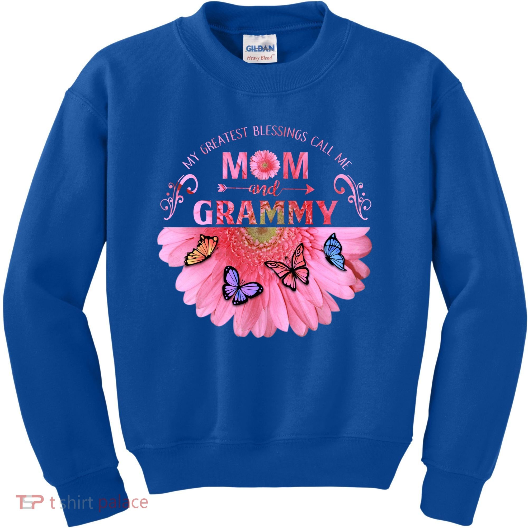 My Greatest Blessings Call Me Mom And Grammy Flower Gift Kids Sweatshirt