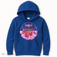 My Greatest Blessings Call Me Mom And Grammy Flower Gift Kids Hoodie thumb 0
