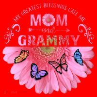 My Greatest Blessings Call Me Mom And Grammy Flower Gift Santa Hat thumb 1