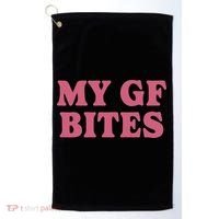 My Gf Bites Golf Towel thumb 0