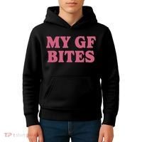 My Gf Bites Kids Hoodie thumb 4