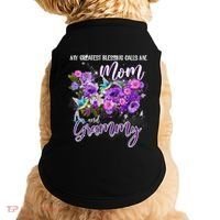 My Greatest Blessing Calls Me Mom And Grammy Hummingbirds Gift Doggie Tank thumb 0