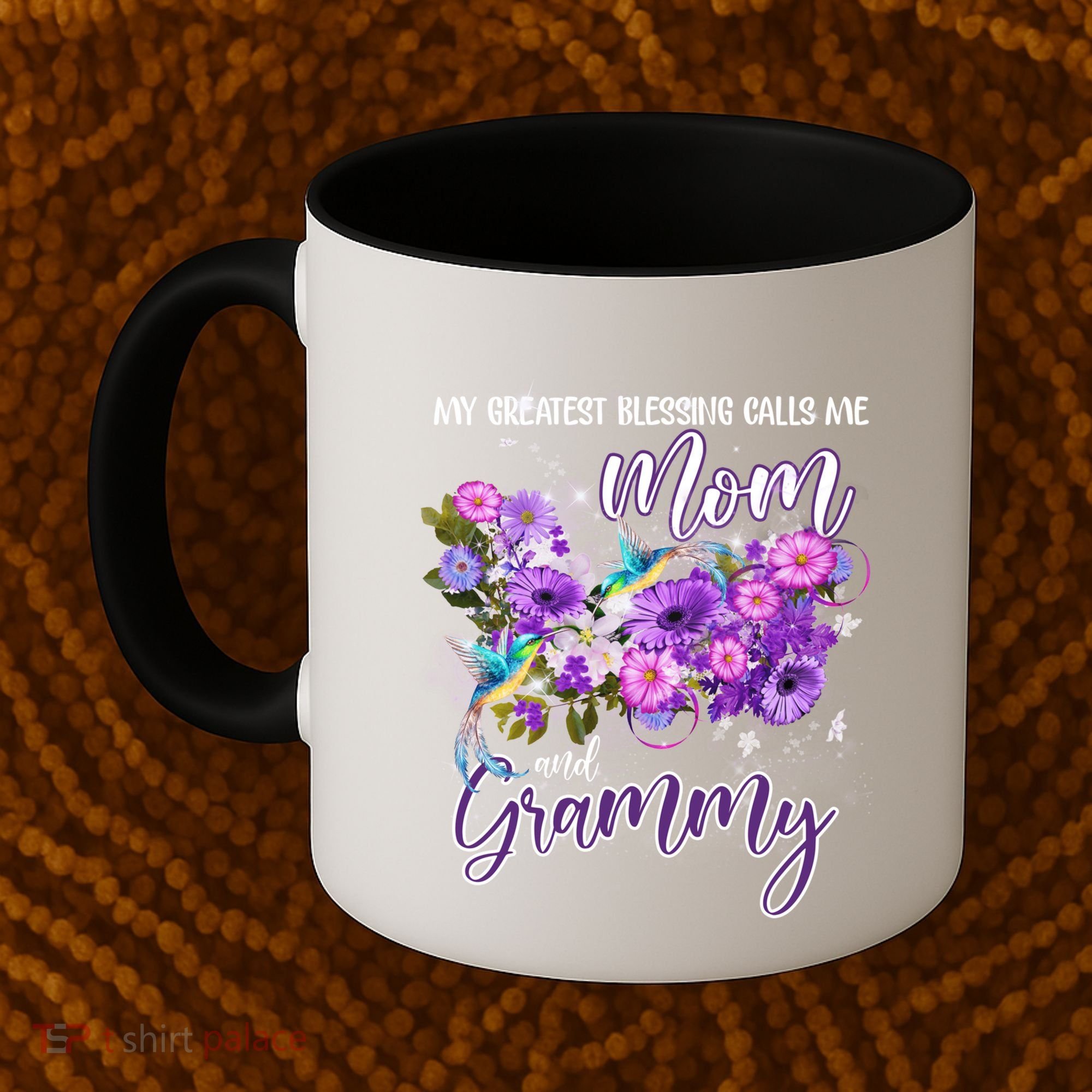 My Greatest Blessing Calls Me Mom And Grammy Hummingbirds Gift Coffee Mug