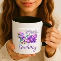 My Greatest Blessing Calls Me Mom And Grammy Hummingbirds Gift Coffee Mug thumb 3