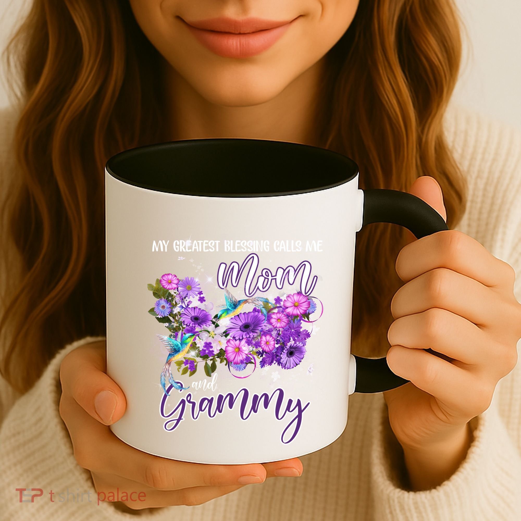My Greatest Blessing Calls Me Mom And Grammy Hummingbirds Gift Coffee Mug