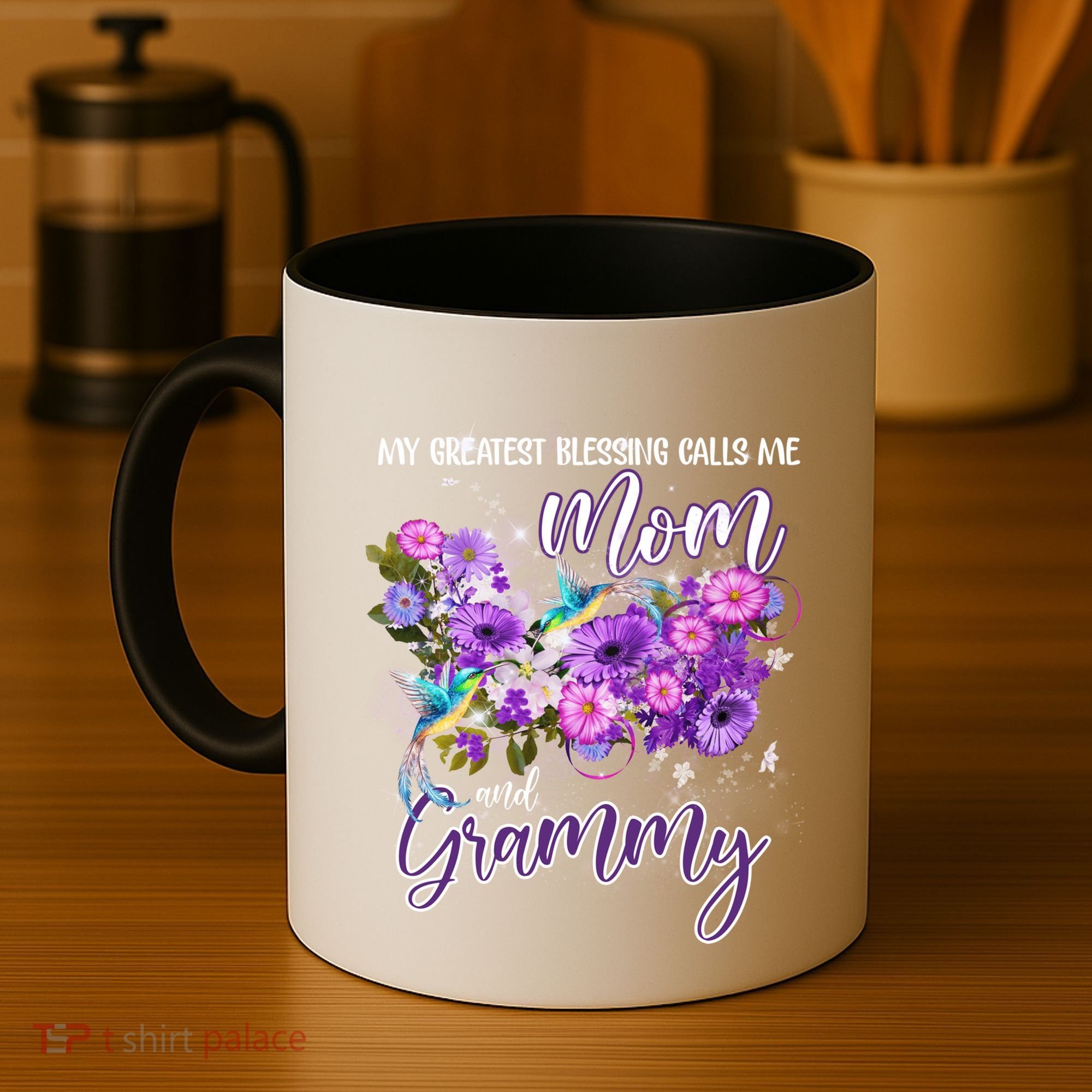 My Greatest Blessing Calls Me Mom And Grammy Hummingbirds Gift Coffee Mug