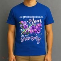 My Greatest Blessing Calls Me Mom And Grammy Hummingbirds Gift T-Shirt thumb 3