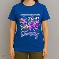 My Greatest Blessing Calls Me Mom And Grammy Hummingbirds Gift T-Shirt thumb 4