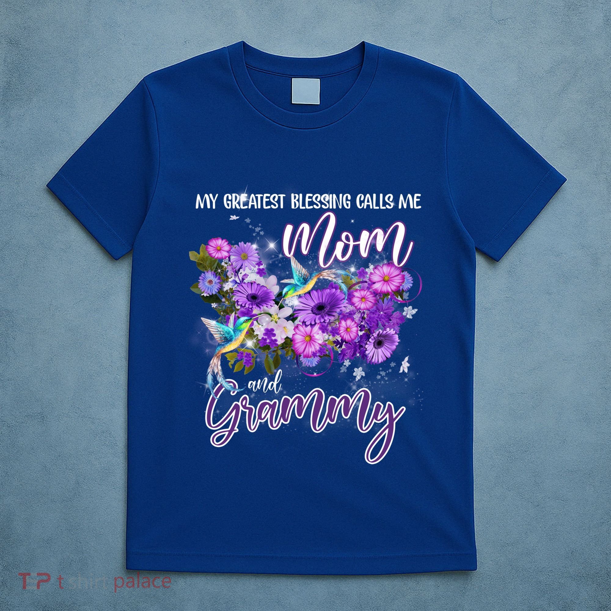 My Greatest Blessing Calls Me Mom And Grammy Hummingbirds Gift T-Shirt
