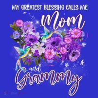 My Greatest Blessing Calls Me Mom And Grammy Hummingbirds Gift Mousepad thumb 1