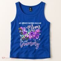 My Greatest Blessing Calls Me Mom And Grammy Hummingbirds Gift Tank Top thumb 2
