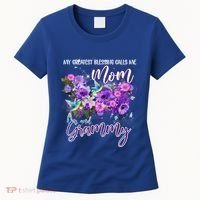 My Greatest Blessing Calls Me Mom And Grammy Hummingbirds Gift Women's T-Shirt thumb 0