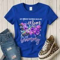 My Greatest Blessing Calls Me Mom And Grammy Hummingbirds Gift Women's T-Shirt thumb 3