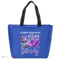 My Greatest Blessing Calls Me Mom And Grammy Hummingbirds Gift Tote Bag thumb 0