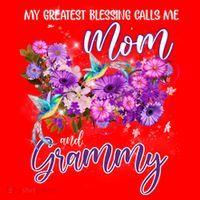 My Greatest Blessing Calls Me Mom And Grammy Hummingbirds Gift Santa Hat thumb 1