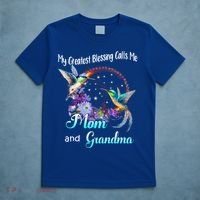 My Greatest Blessing Calls Me Mom And Grandma Hummingbird Funny Gift T-Shirt thumb 5