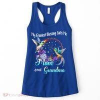 My Greatest Blessing Calls Me Mom And Grandma Hummingbird Funny Gift Women's Tank Top thumb 0