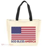 Modern God Bless America Tote Bag thumb 0