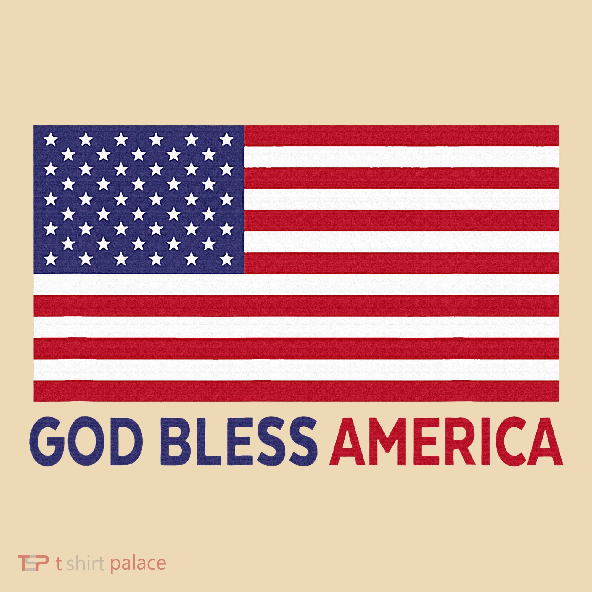 Modern God Bless America Tote Bag