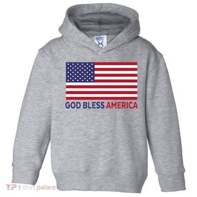 Modern God Bless America Toddler Hoodie