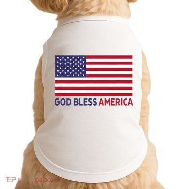 Modern God Bless America Doggie Tank