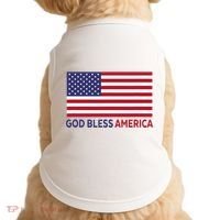 Modern God Bless America Doggie Tank thumb 0