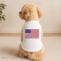 Modern God Bless America Doggie Tank thumb 2