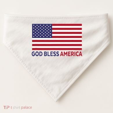 Modern God Bless America USA-Made Doggie Bandana