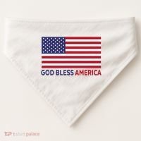 Modern God Bless America USA-Made Doggie Bandana thumb 0