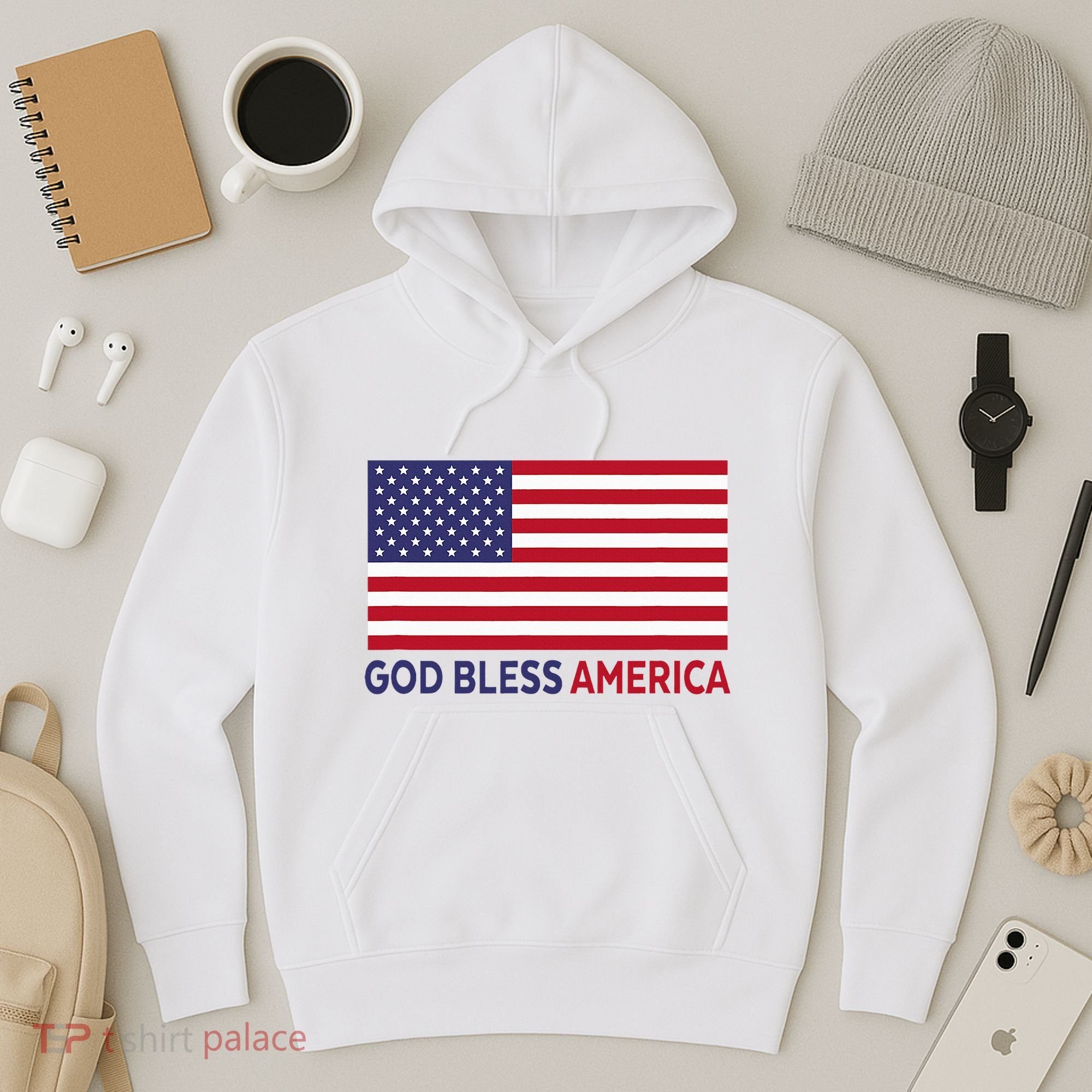 Modern God Bless America Hoodie