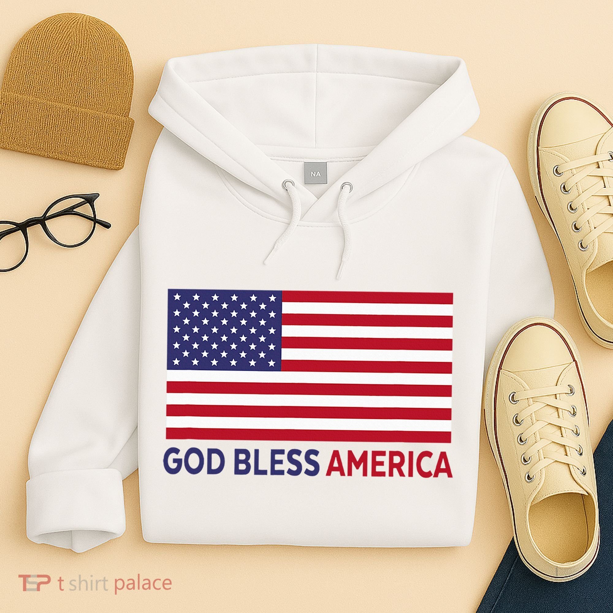 Modern God Bless America Hoodie