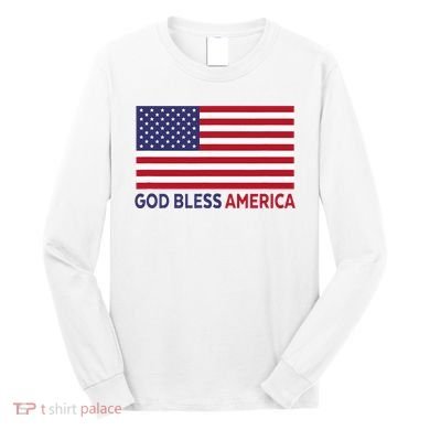 Modern God Bless America Long Sleeve Shirt