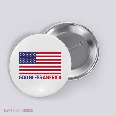 Modern God Bless America Button